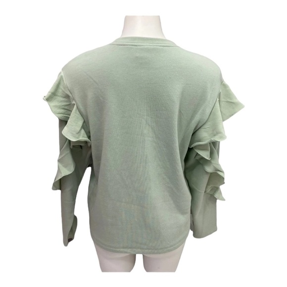 a new day Ruffle Accent Crewneck Sweatshirt NWT - Picture 4 of 7